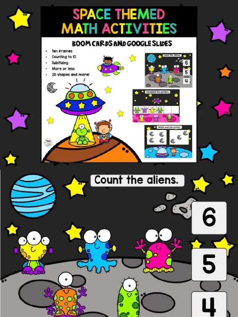 Copia de Space Themed Math Activities PDF