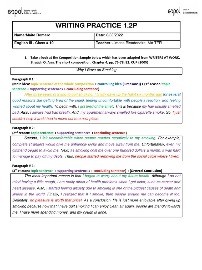 Writing Practice 1.2P DRAFT OF A 3PARAGRAPH COMPOSITION PDF