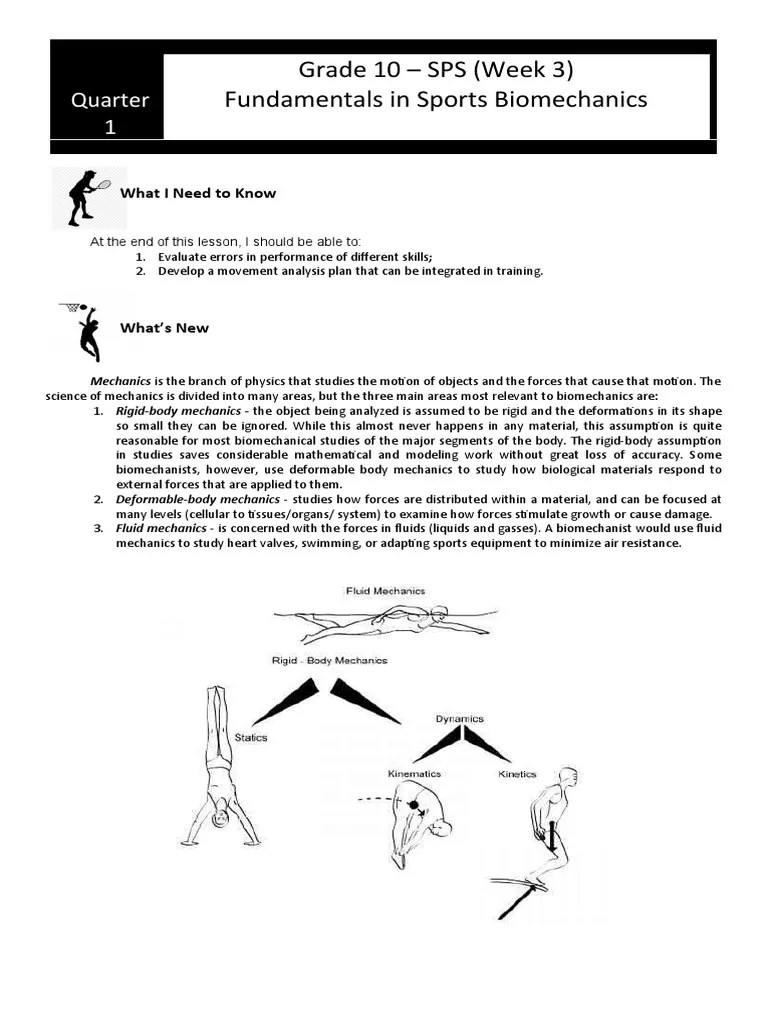 Fundamentals of Sports Biomechanics An Introduction to Rigid Body