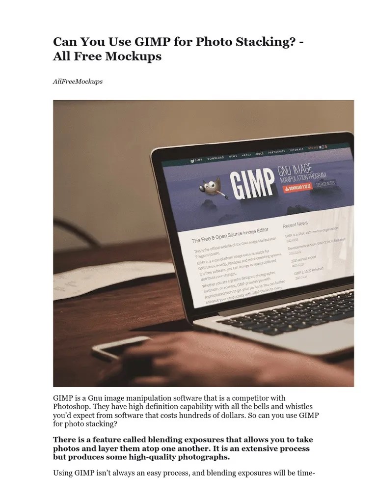 Can You Use GIMP For Photo Stacking All Free Mockups PDF