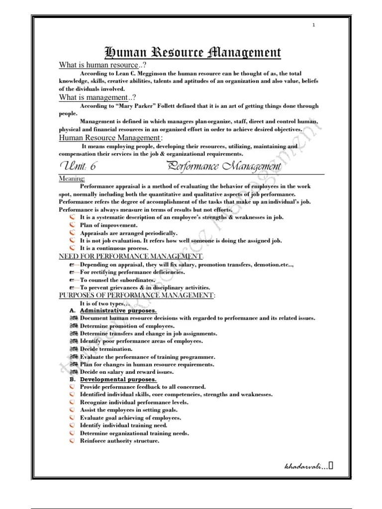 Human Resource Management Competence (Human Resources) Performance