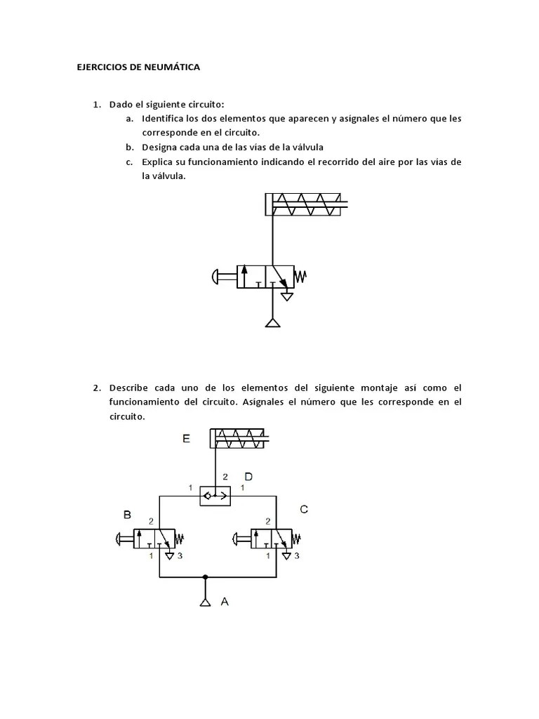 Ejercicios de Neumática PDF
