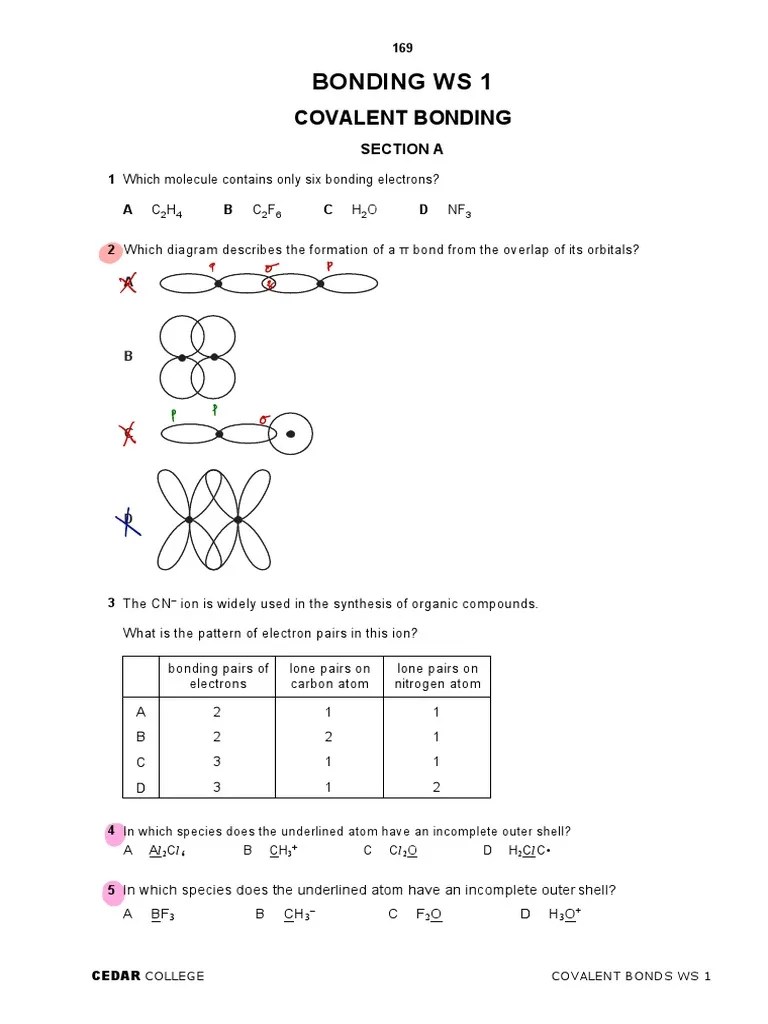 Electronegativity Questions PDF Chemical Bond Chlorine