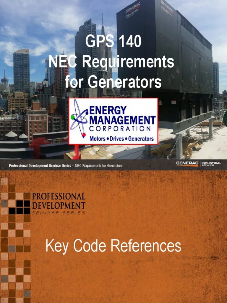 NEC Requirements For Generators PDF Electrical Wiring Electric