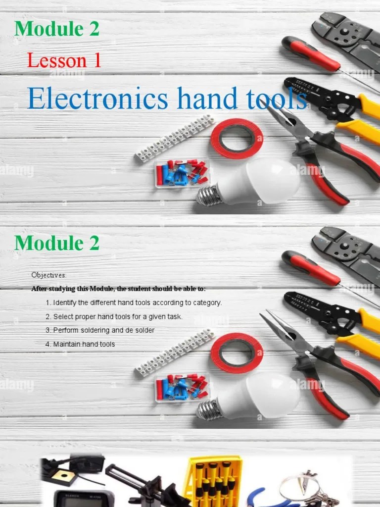 Basic Hand Tools in Electronics PDF