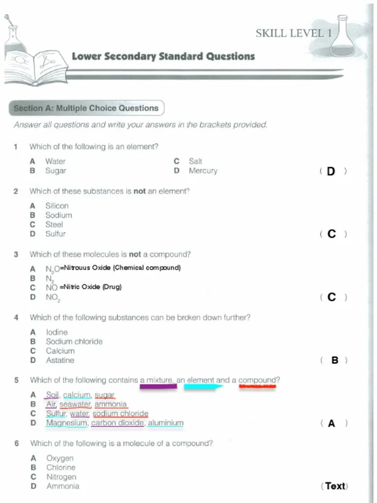 Science worksheet answer key | PDF
