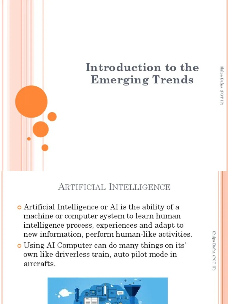 Introduction To Emerging Trends PDF