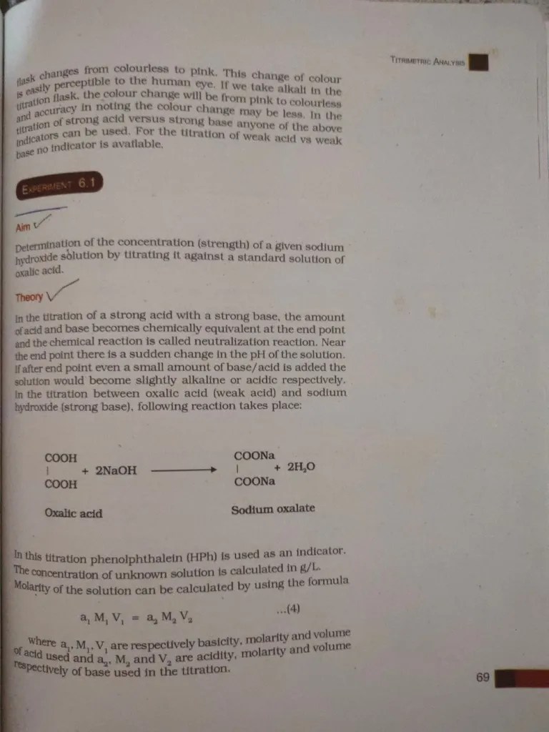 Titrimetric Analysis PDF Titration Chemistry