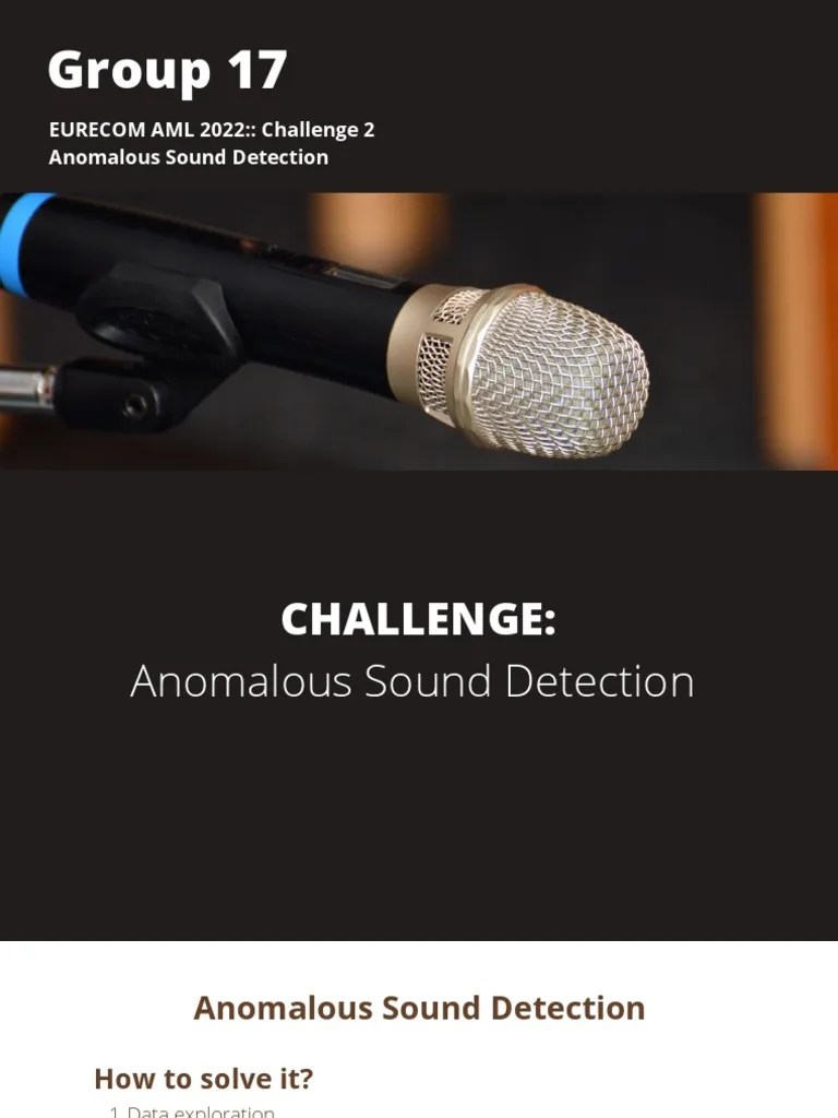 Anomalous Sound Detection PDF Pitch (Music) Signal Processing