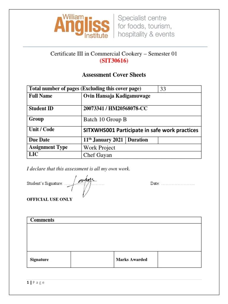 SITHCCC001 Use Food Preparation Equipment PDF