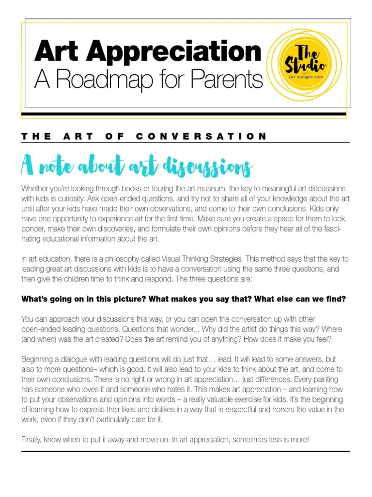 Guiding Art Appreciation Through OpenEnded Questions and Focusing on