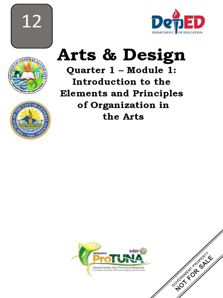 Integrating The Elements and Principles of Organization in The Arts Module 1 PDF Shape