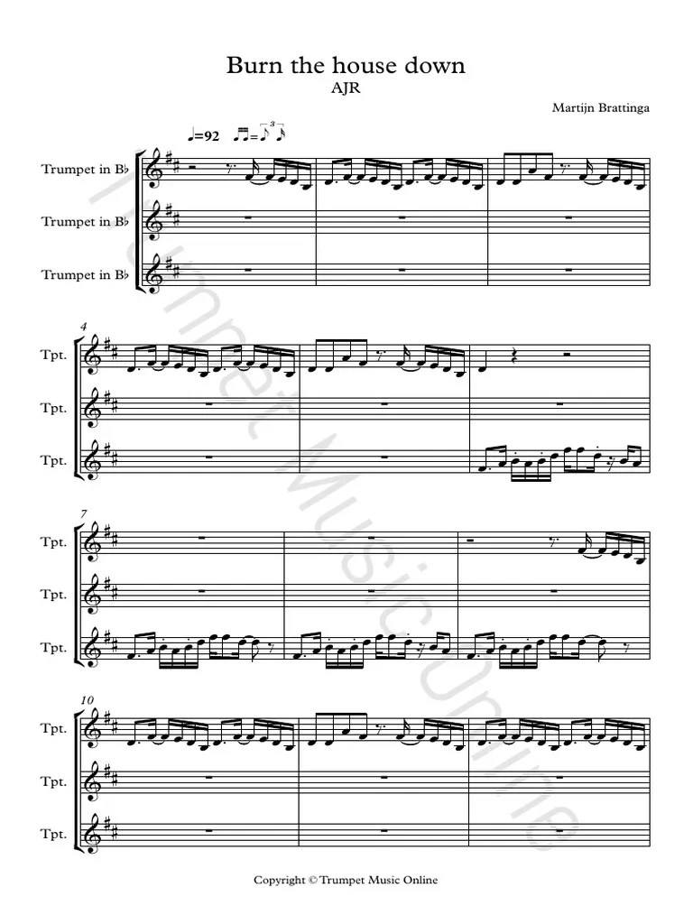 AJR Burn The House Down PDF