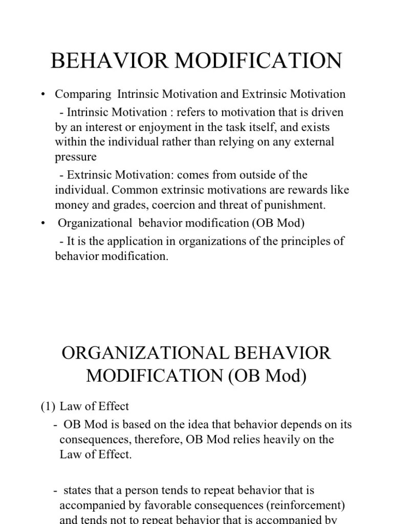 Behavior Modification