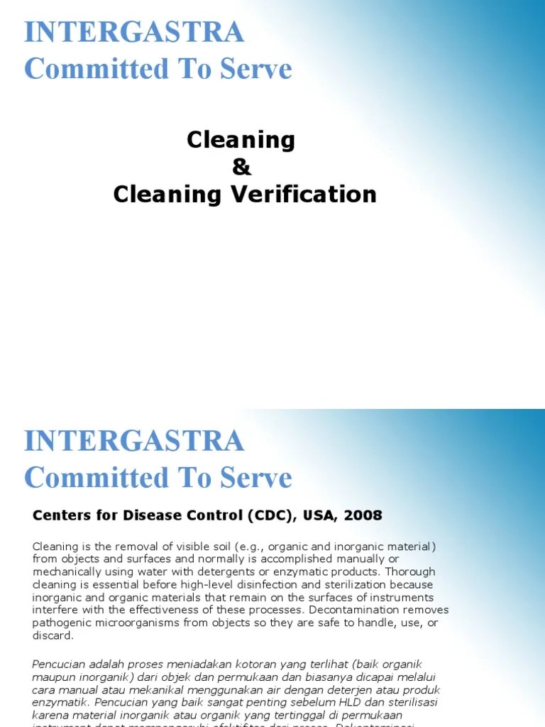 Cleaning & Cleaning Verification PDF Hydroxide Carbonate