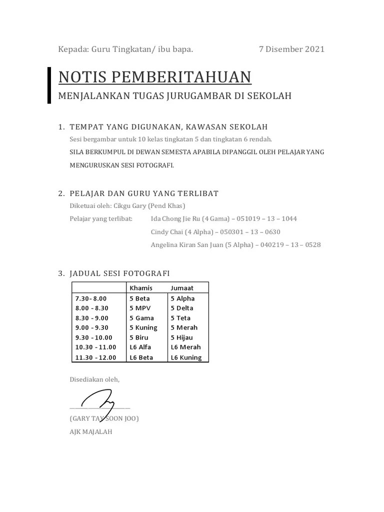 Notis Pemberitahuan PDF