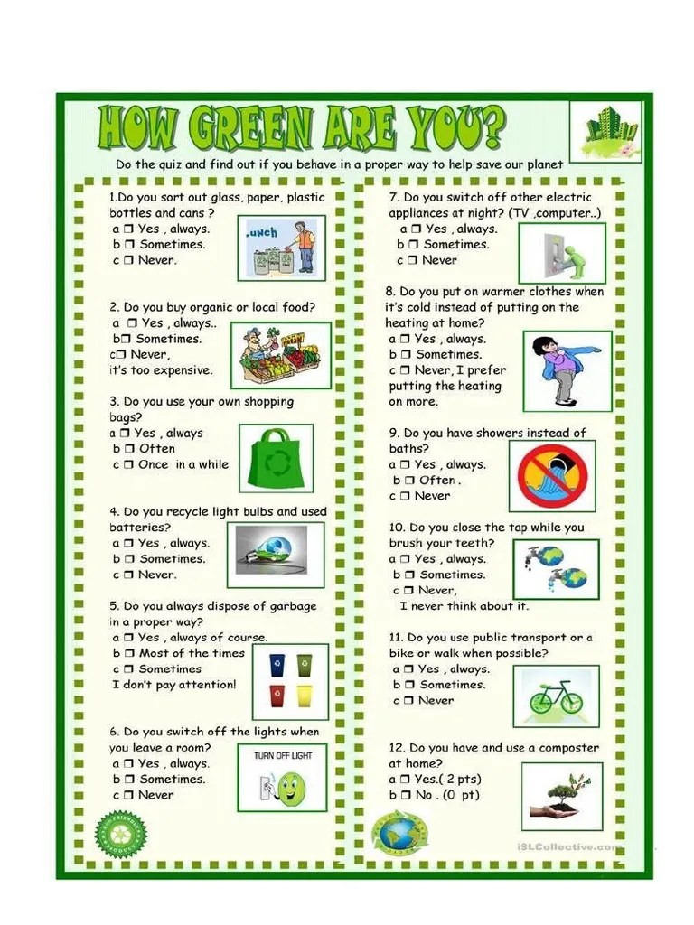 How Green Are You PDF