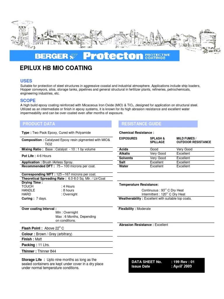 Berger Epilux Datasheet PDF