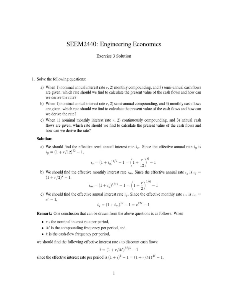 Exercise 3 - Solution | PDF | Interest | Interest Rates