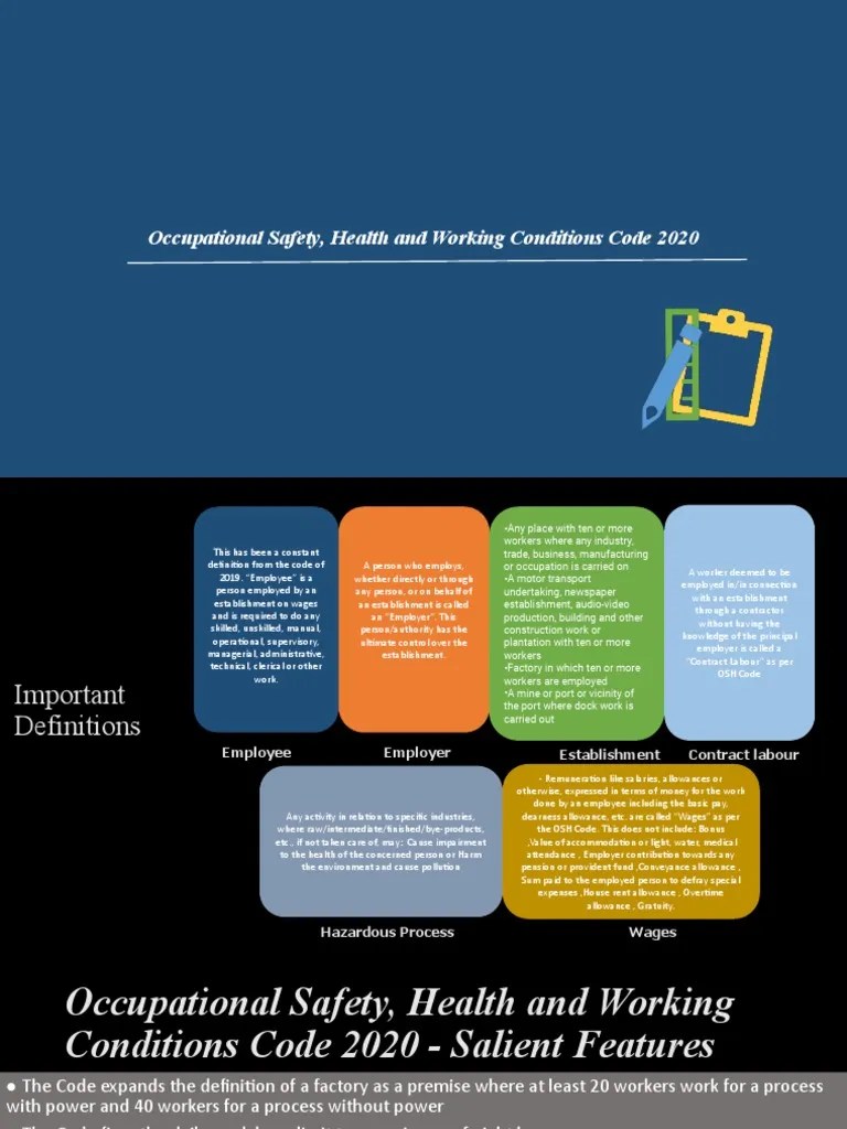 Occupational Safety, Health and Working Conditions Code PDF