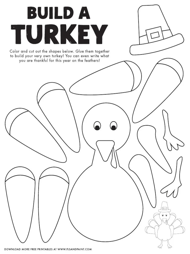 Build A Turkey PjsandPaint PDF