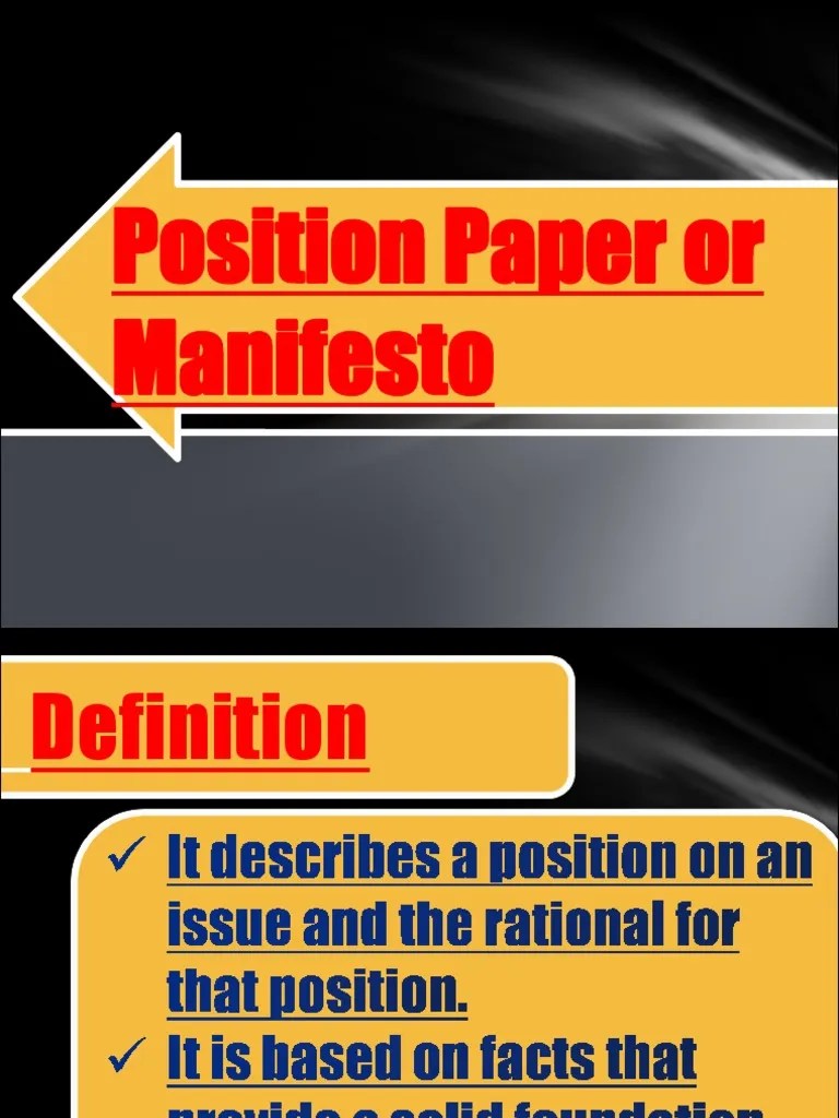 Position Paper PDF Essays Argument