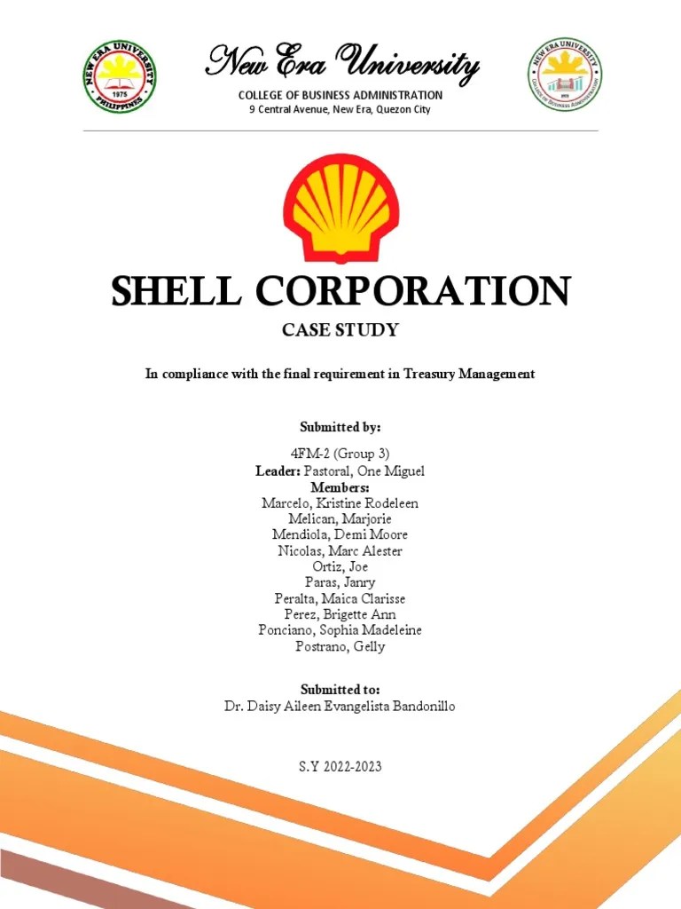 Treasury Management Case Study Group 3 SHELL CORPORATION PDF