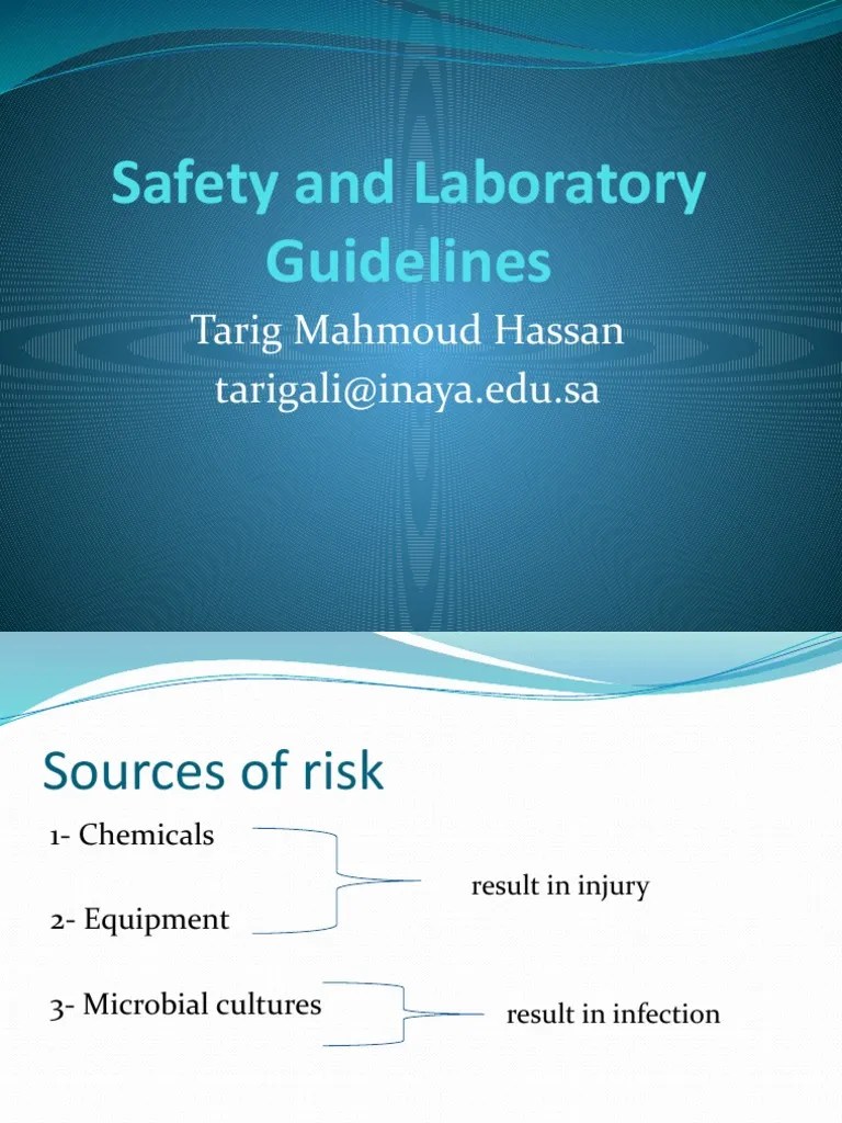 Safety and Laboratory Guidelines PDF Microbiology Safety