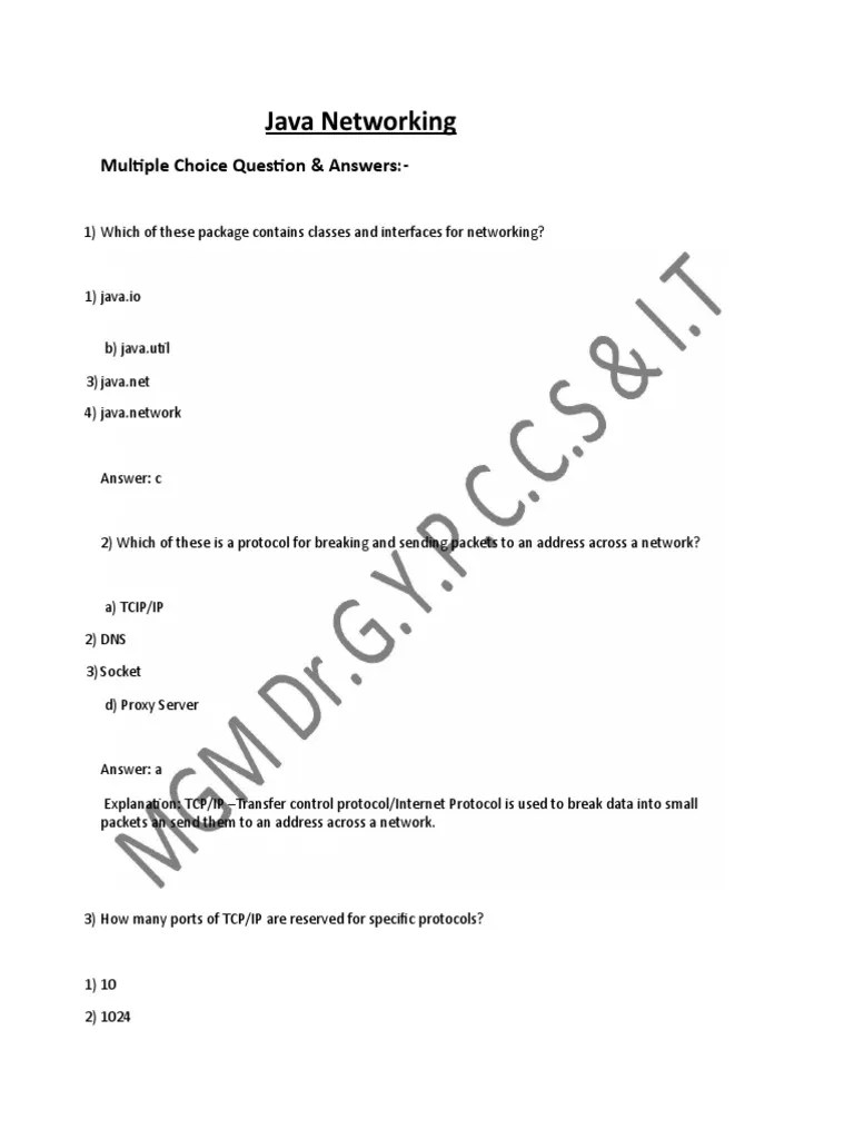 Java Networking PDF Protocol Suite Hypertext Transfer