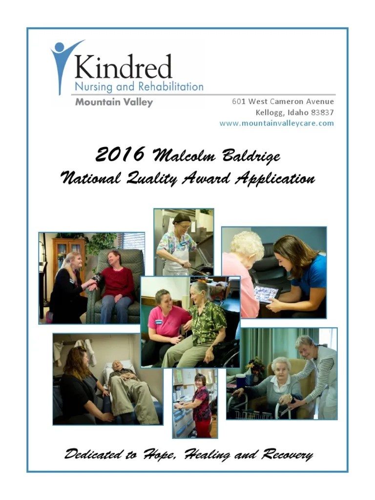2016 Kindred Mountain Valley Application Summary PDF Health Care