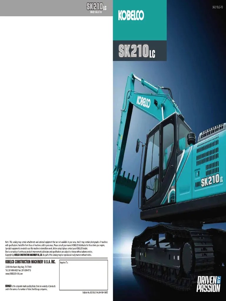 Kobelco Sk210lc-10 La (English) | PDF
