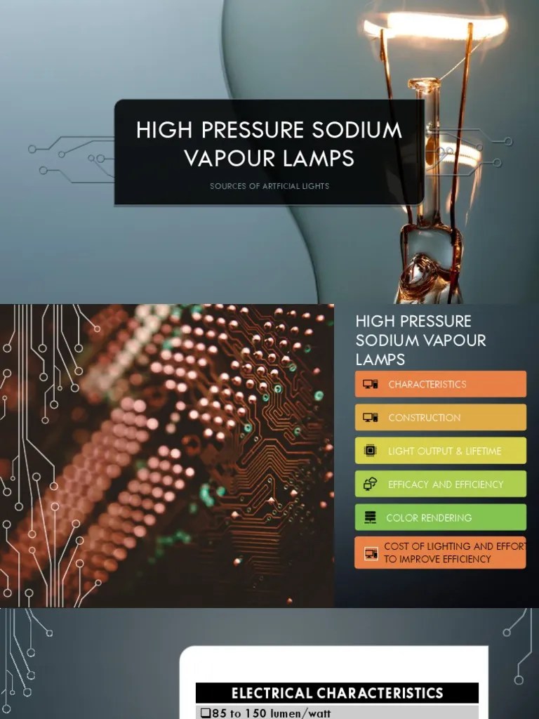 High Pressure Sodium Vapor Lamp | PDF | Glass Applications