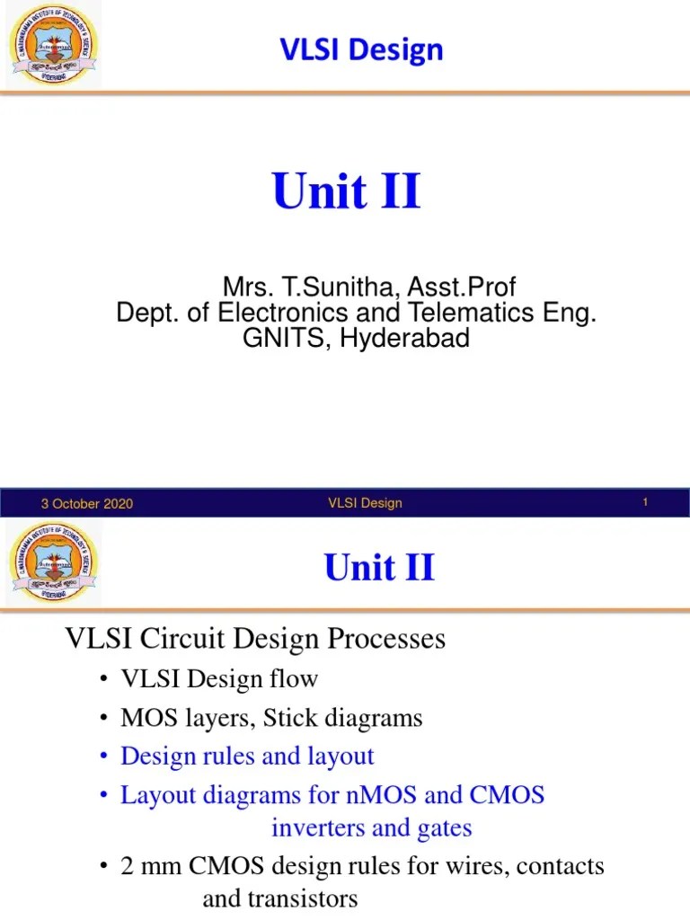 Unit2 3 Design Rules and Layout PDF Cmos Mosfet