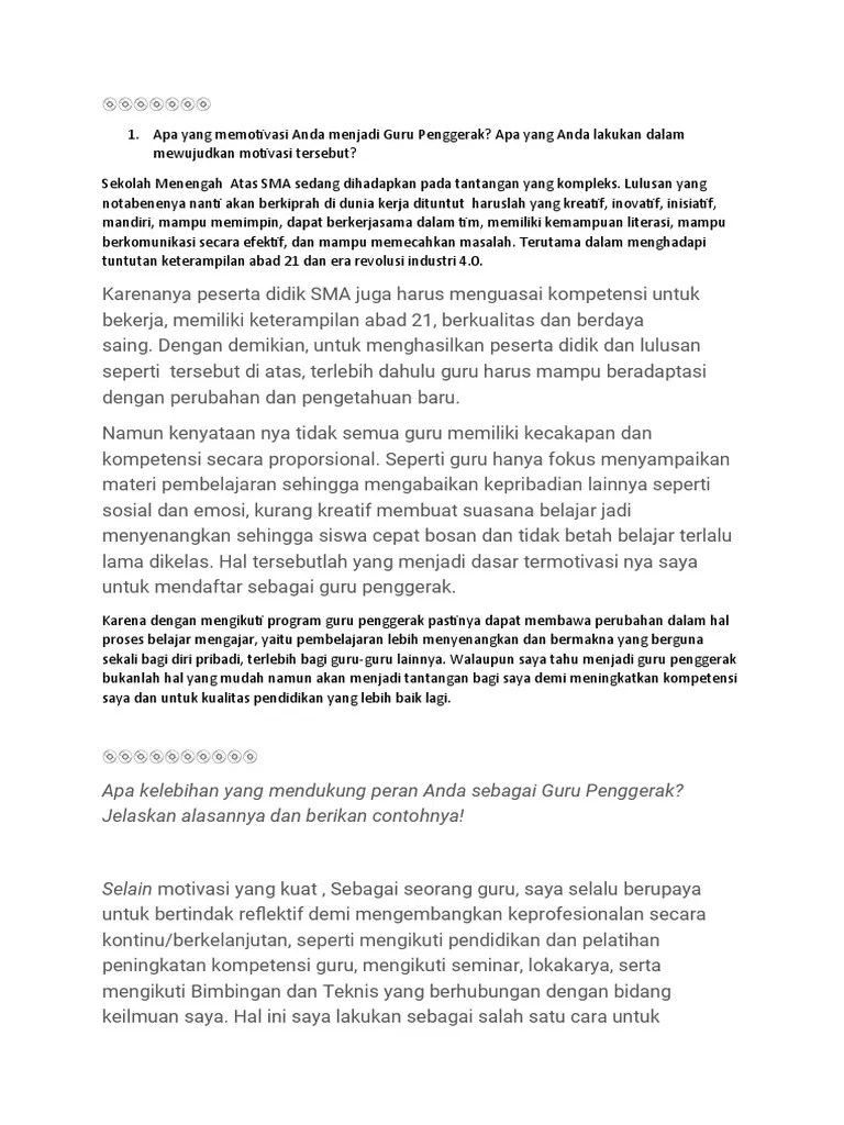 Apa Kelebihan Yang Mendukung Peran Anda Sebagai Guru Penggerak