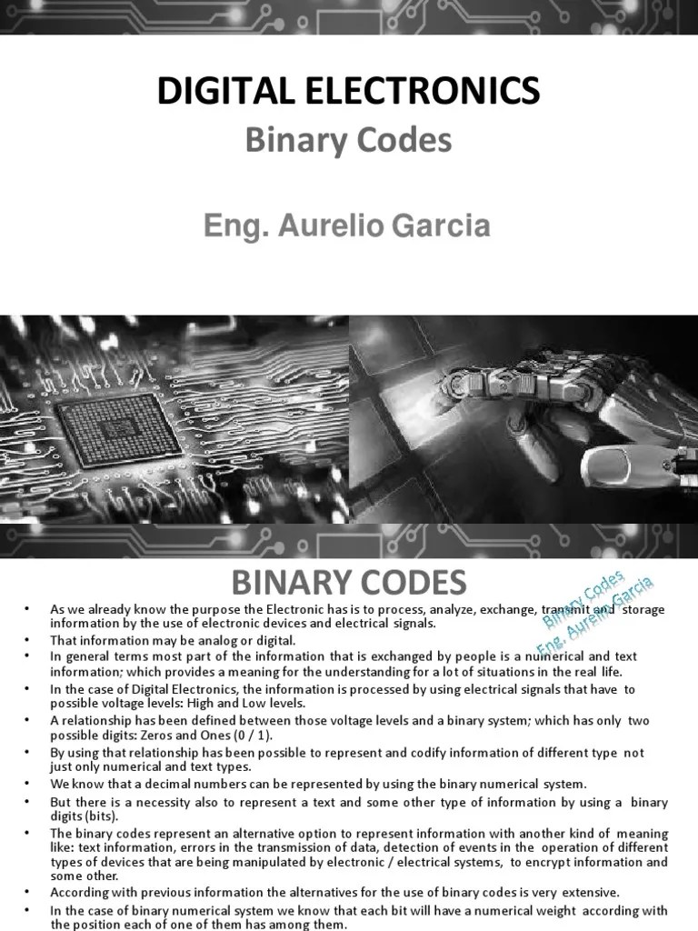 3 Binary Codes G PDF Binary Coded Decimal Information