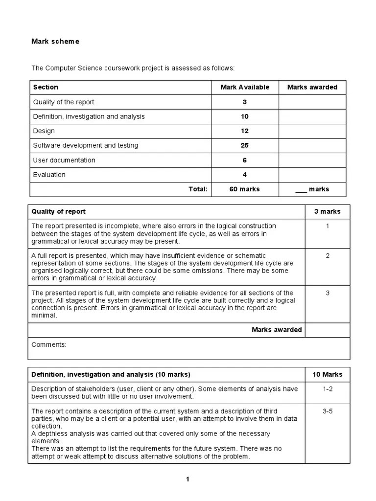 Coursework Worksheet | PDF | Computer Program | Programming