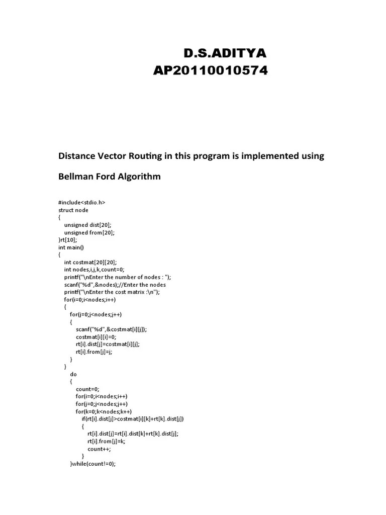 DISTANCE VECTOR ROUTING PDF