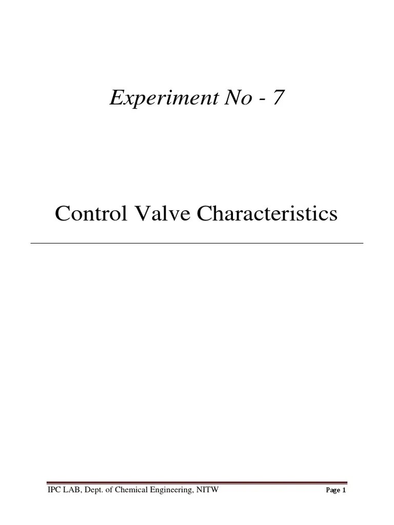 7_Control valve characteristics PDF Valve Actuator