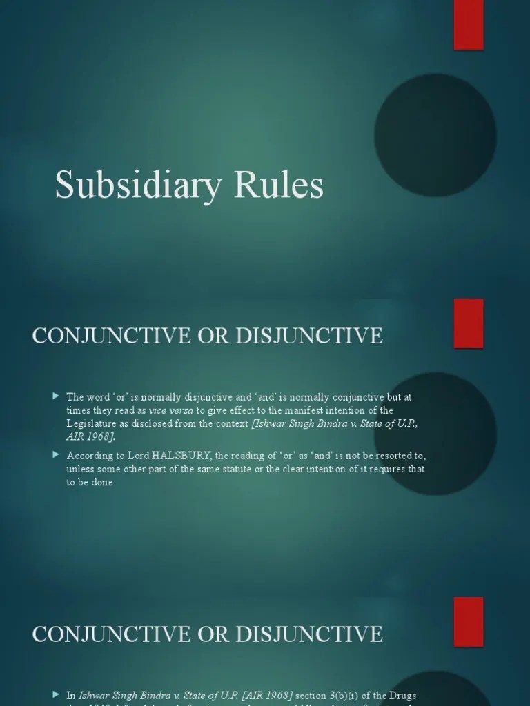 08 Subsidiary Rules PDF Statutory Interpretation Legal Documents