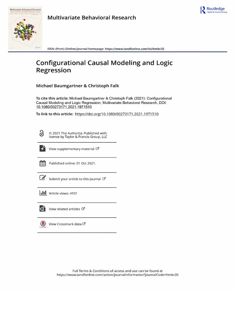 Baumgartner Falk 2021 Logic Regression Cna PDF