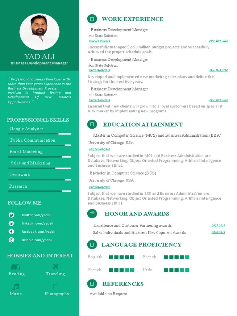 Professional Best Resume Template 2020 PDF Business Marketing
