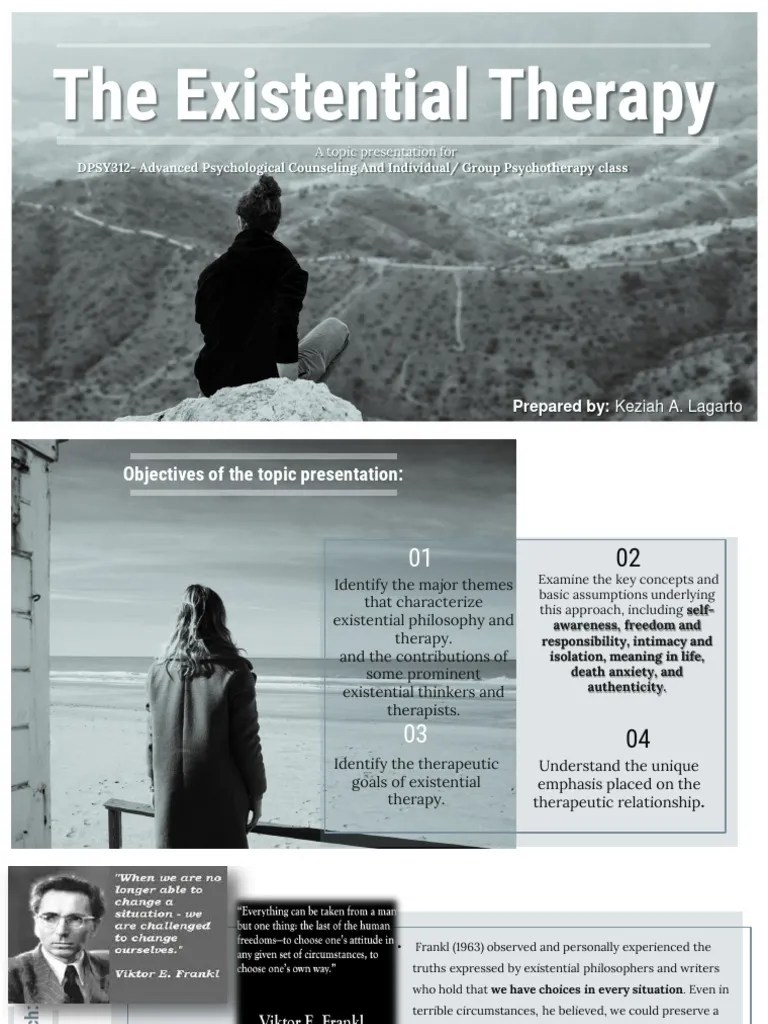 The Fundamentals of Existential Therapy An Overview of its Key