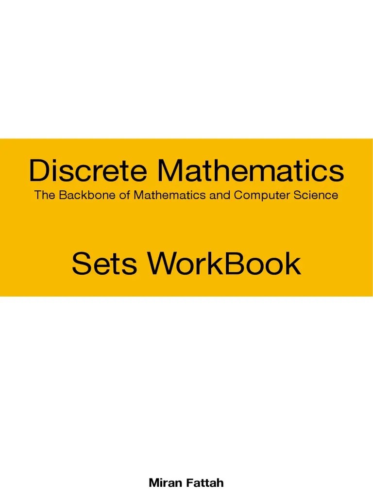Sets Workbook PDF Empty Set Set (Mathematics)