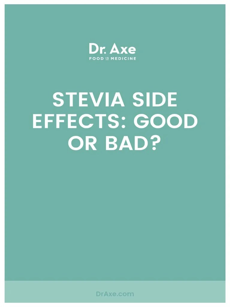 Stevia Side Effects PDF Sugar Substitute Food And Drink