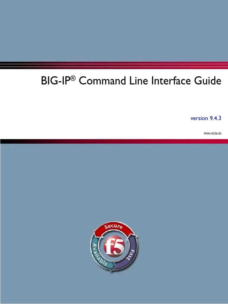 BIGIP Command Line Interface Guide PDF