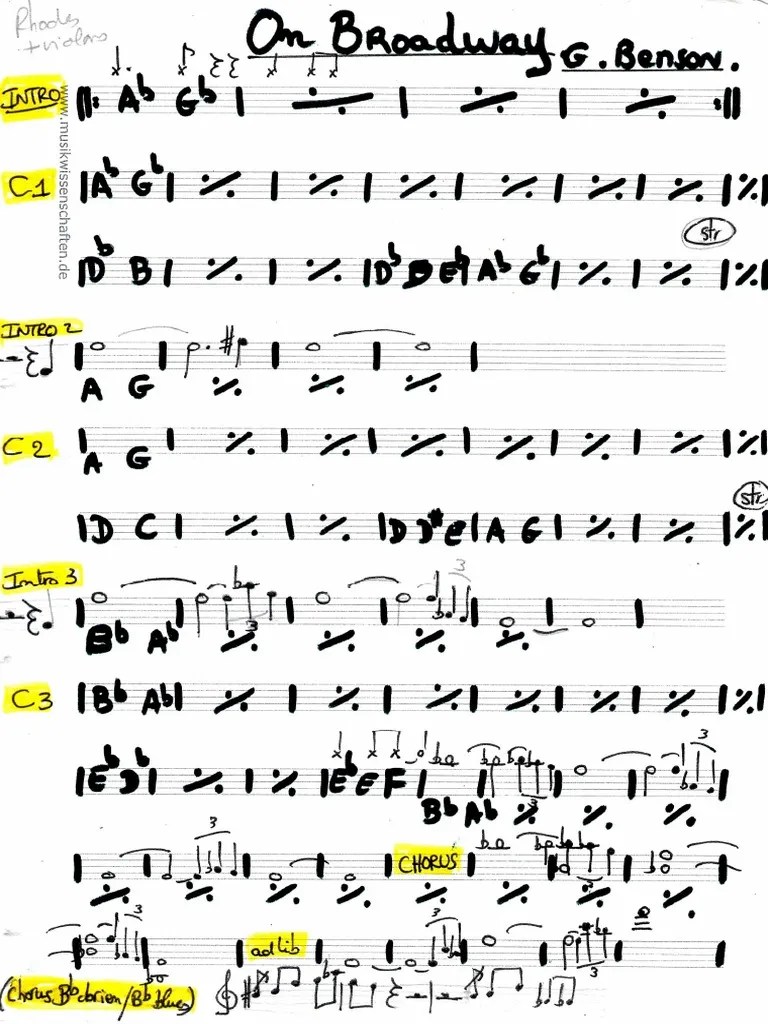 On Broadway Benson PDF