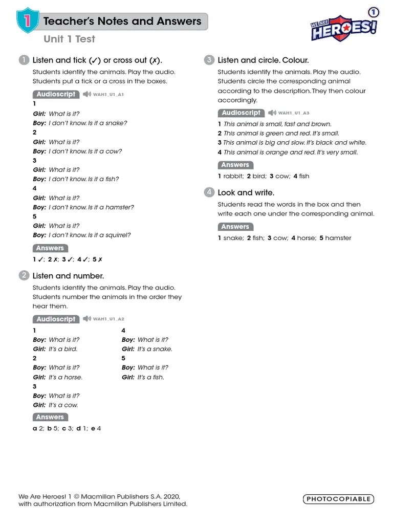 WAH1 U1 Unit Test Answers | PDF