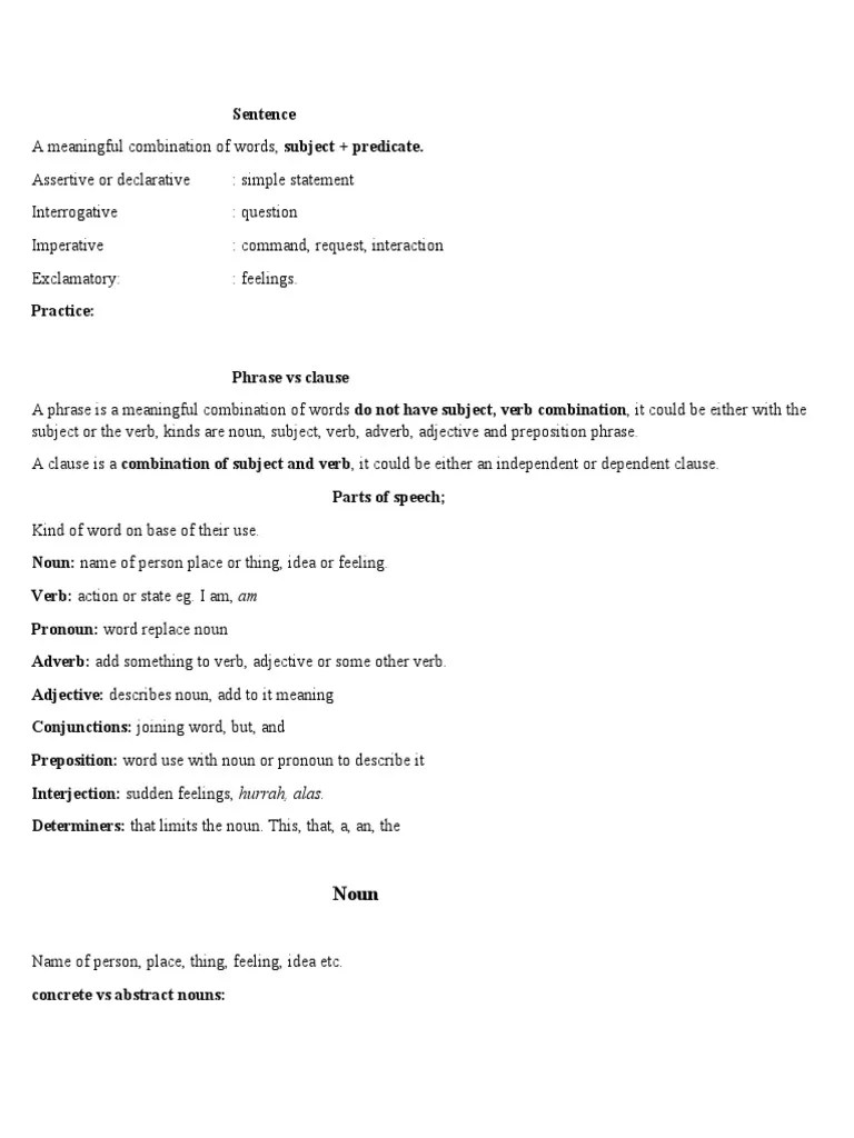 An InDepth Guide to Nouns, Their Types and Usage PDF Verb Noun