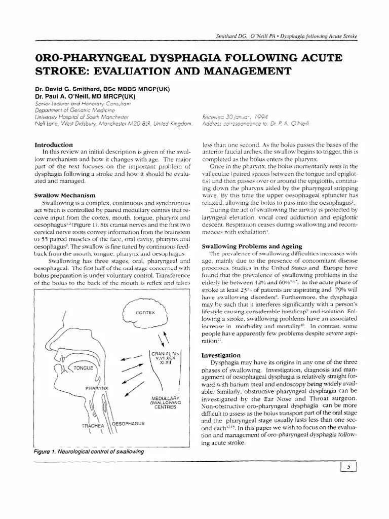 Bedside Water Swallow Test Article PDF Gastroenterology Clinical