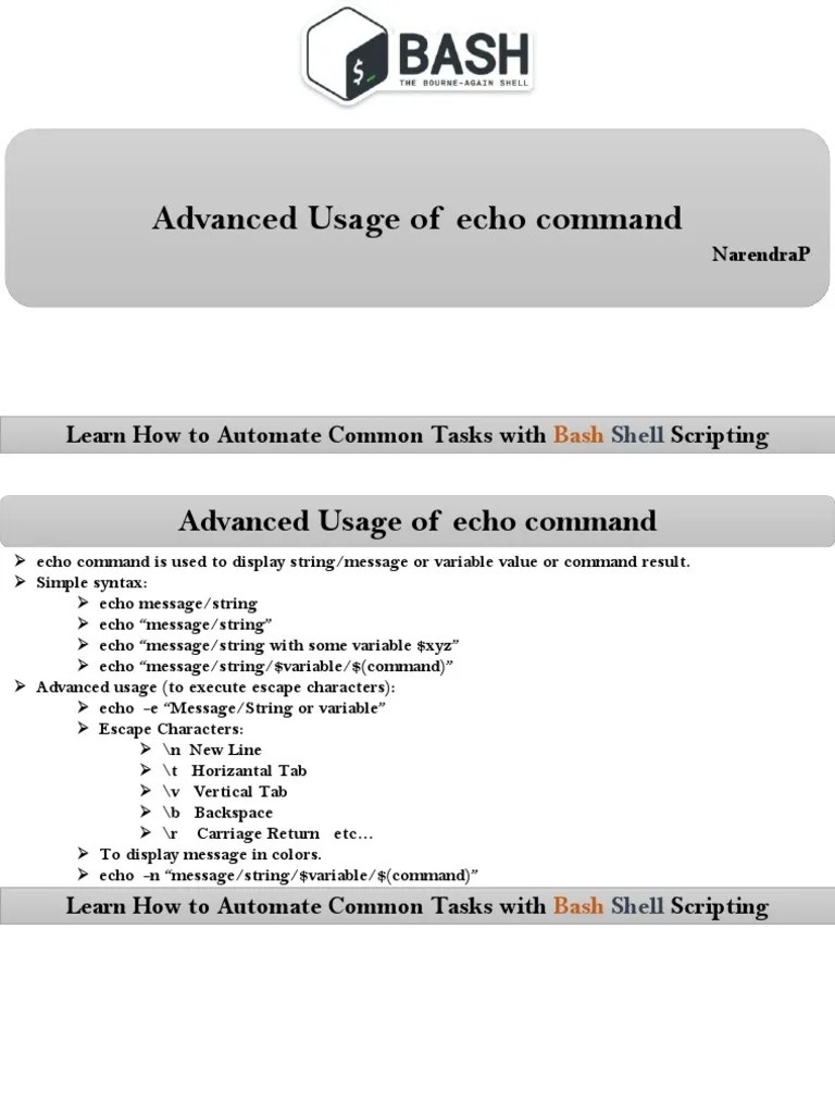 Echo Command | PDF
